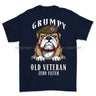 Grumpy Old British Army Veteran Printed T-Shirt Small 34/36’ / Navy Blue