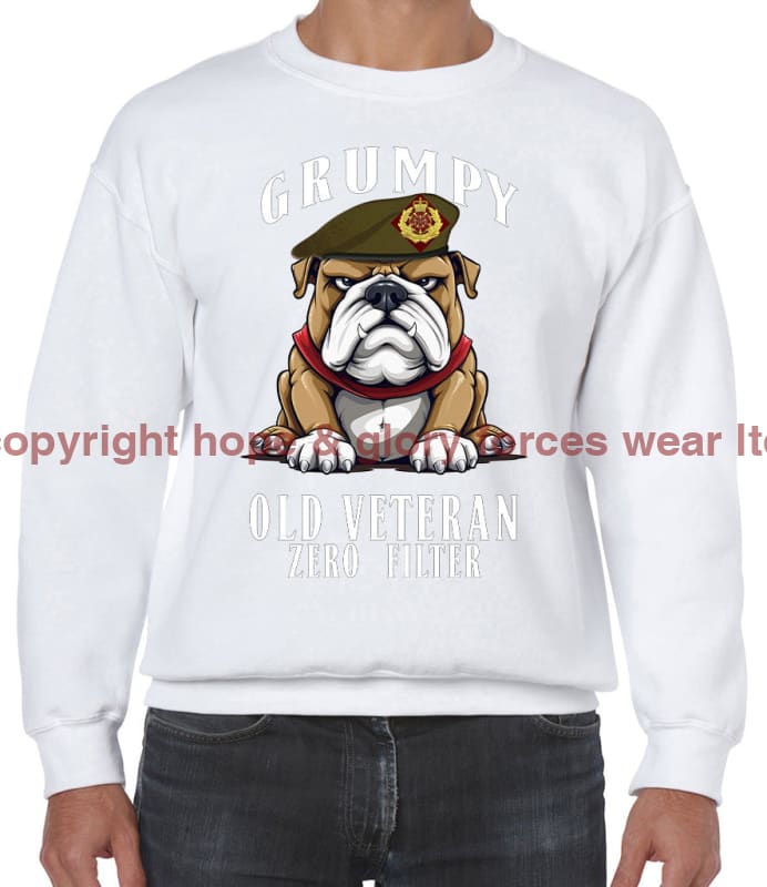 Grumpy Old Duke of Lancaster's Regiment Veteran Front Printed Sweater