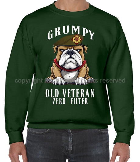 Grumpy Old Duke of Lancaster's Regiment Veteran Front Printed Sweater