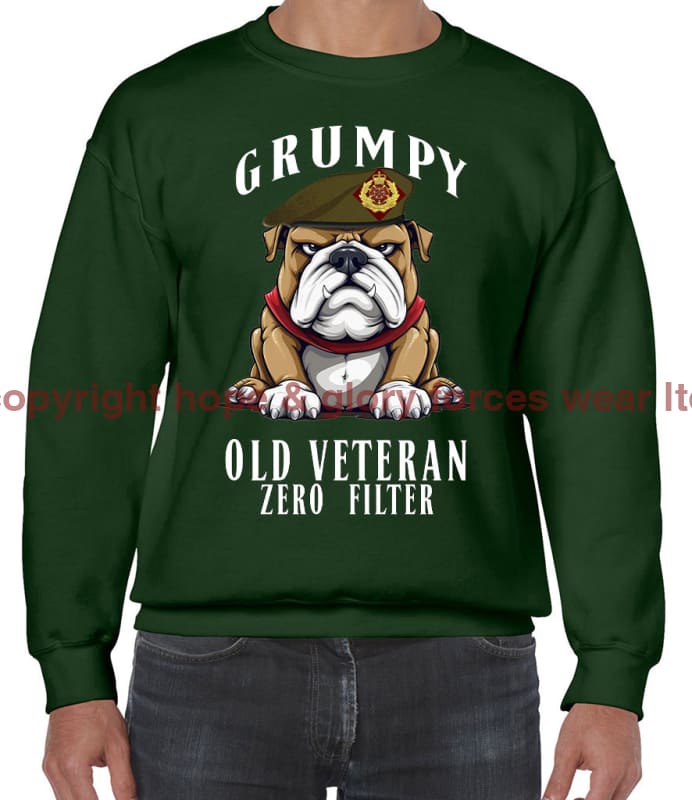 Grumpy Old Duke of Lancaster's Regiment Veteran Front Printed Sweater