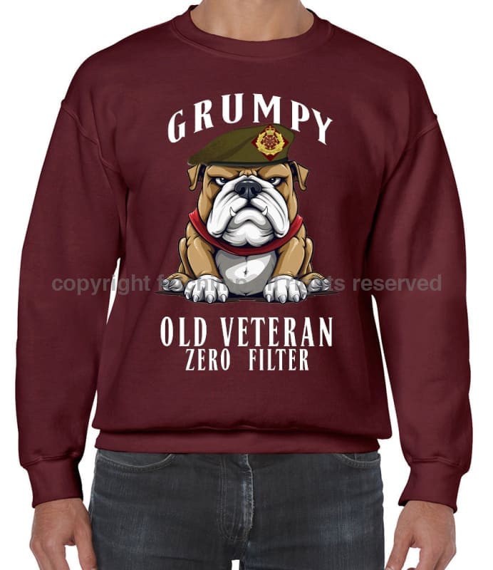 Grumpy Old Duke of Lancaster's Regiment Veteran Front Printed Sweater