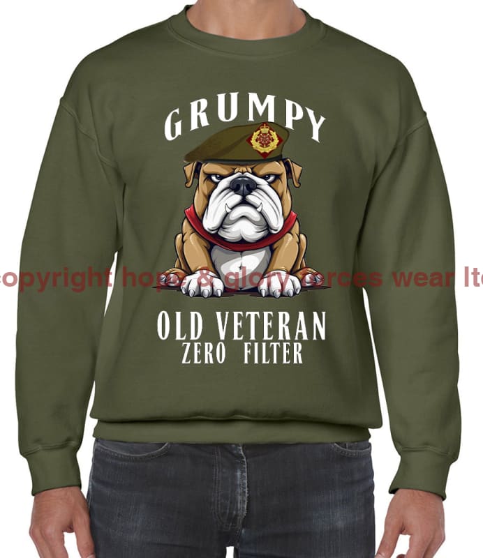 Grumpy Old Duke of Lancaster's Regiment Veteran Front Printed Sweater