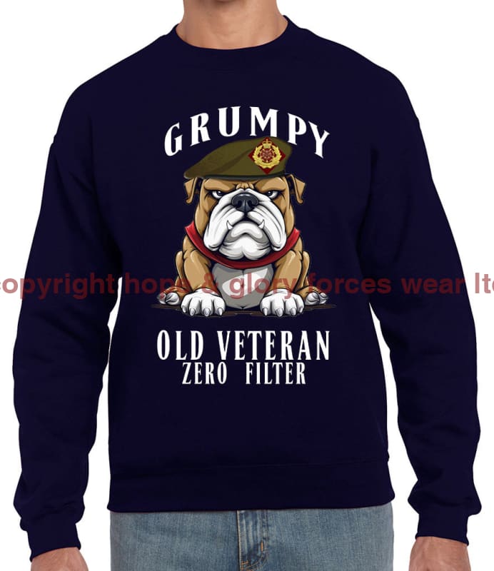 Grumpy Old Duke of Lancaster's Regiment Veteran Front Printed Sweater