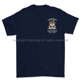 Grumpy Old Duke Of Lancaster’s Regiment Veteran Left Chest Printed T-Shirt Small 34/36’ / Navy Blue