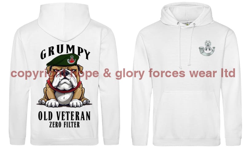 Grumpy Old Light Infantry Veteran Double Side Printed Hoodie