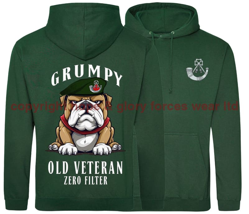 Grumpy Old Light Infantry Veteran Double Side Printed Hoodie