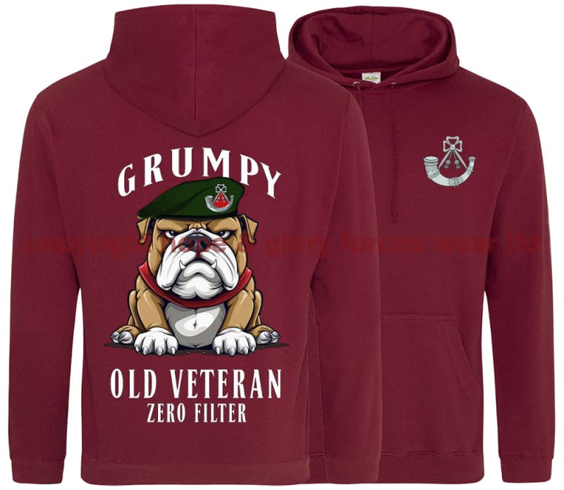 Grumpy Old Light Infantry Veteran Double Side Printed Hoodie