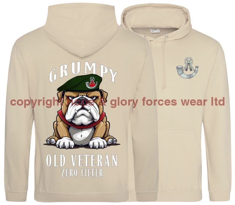 Grumpy Old Light Infantry Veteran Double Side Printed Hoodie