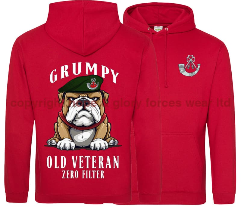 Grumpy Old Light Infantry Veteran Double Side Printed Hoodie