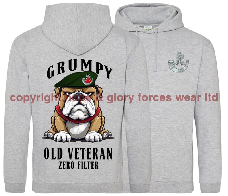 Grumpy Old Light Infantry Veteran Double Side Printed Hoodie