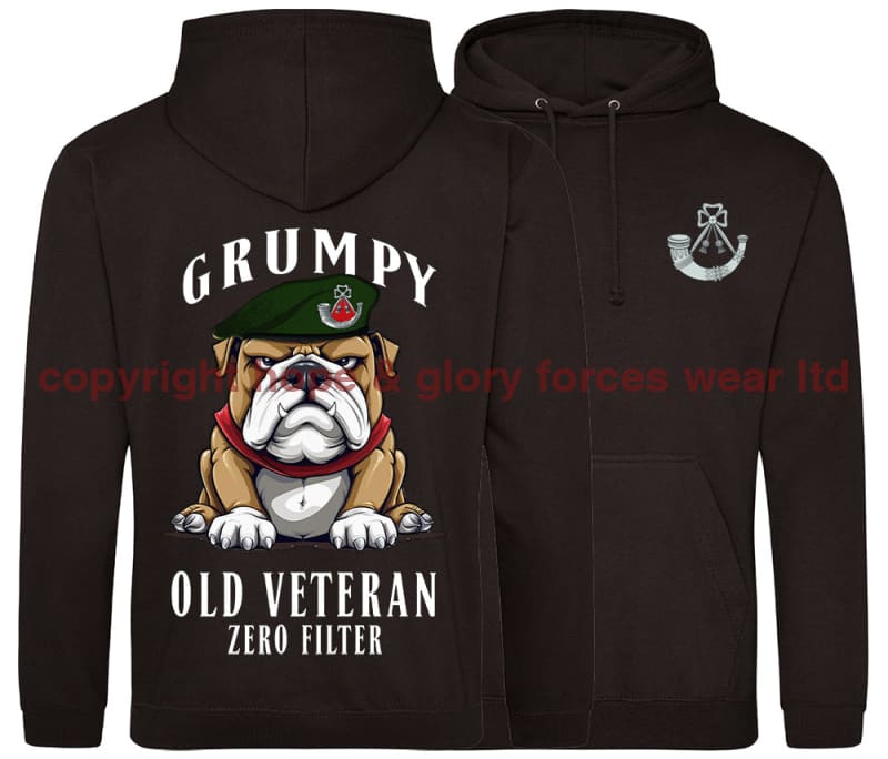 Grumpy Old Light Infantry Veteran Double Side Printed Hoodie