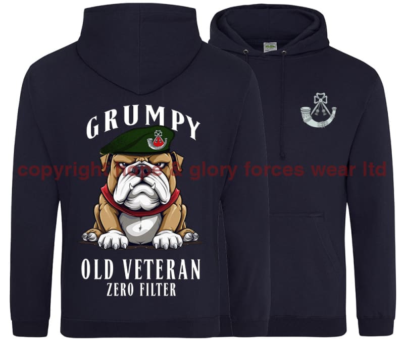 Grumpy Old Light Infantry Veteran Double Side Printed Hoodie