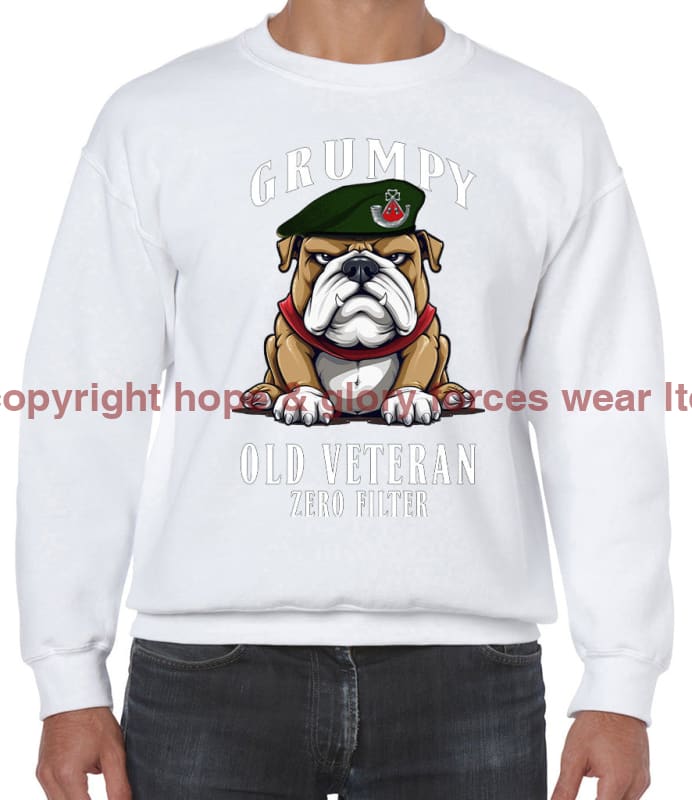 Grumpy Old Light Infantry Veteran Front Printed Sweater
