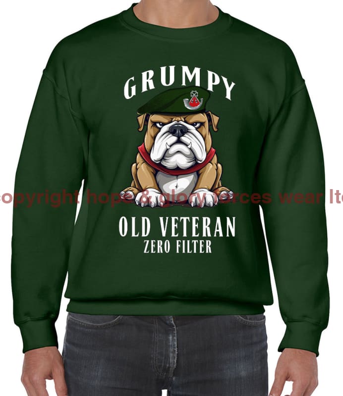 Grumpy Old Light Infantry Veteran Front Printed Sweater