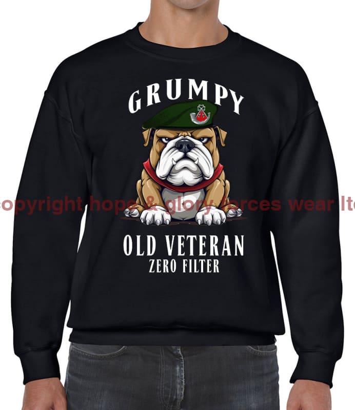 Grumpy Old Light Infantry Veteran Front Printed Sweater