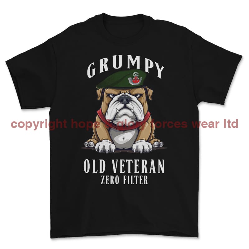 Grumpy Old Light Infantry Veteran Printed T-Shirt
