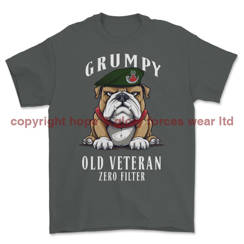 Grumpy Old Light Infantry Veteran Printed T-Shirt