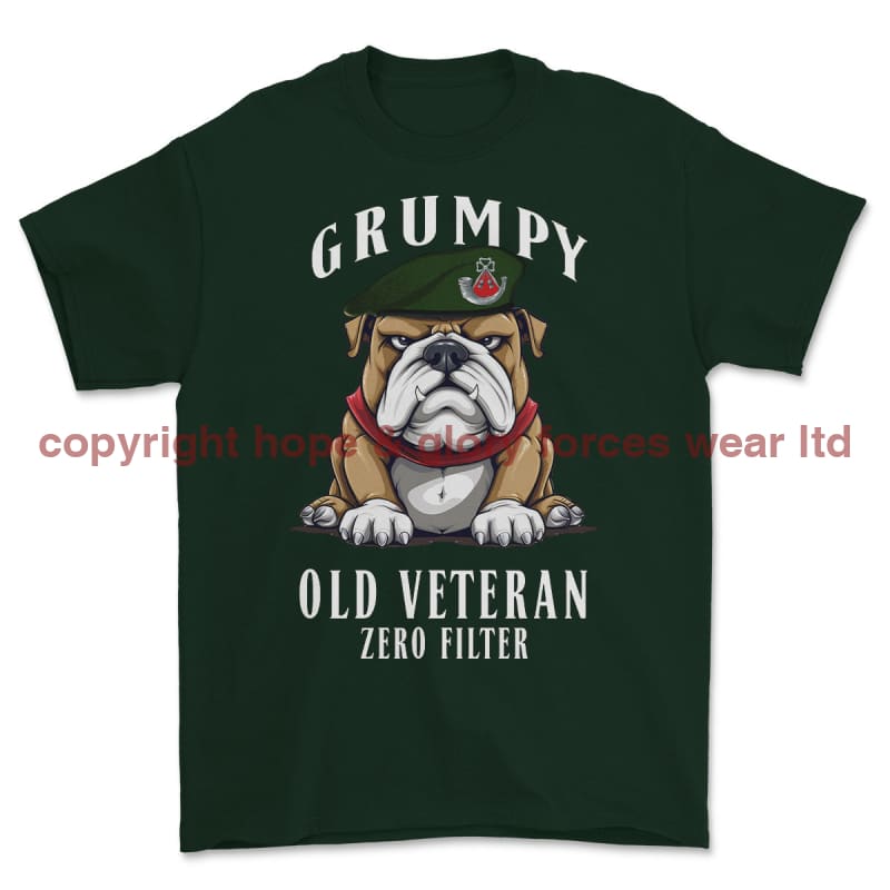 Grumpy Old Light Infantry Veteran Printed T-Shirt