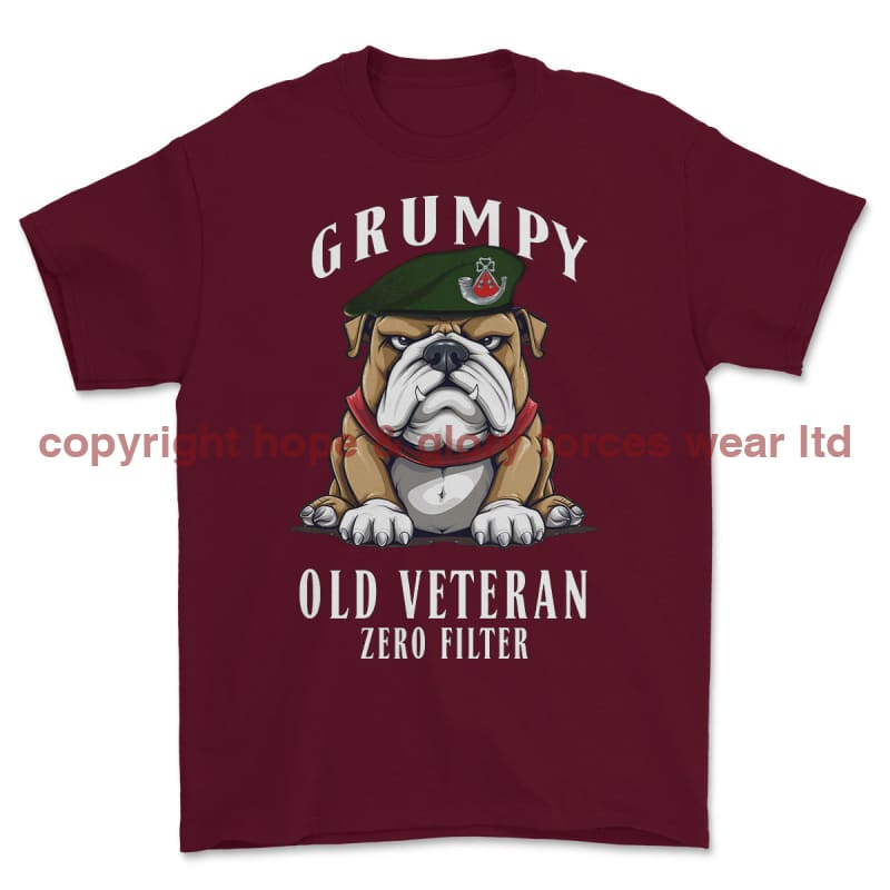 Grumpy Old Light Infantry Veteran Printed T-Shirt