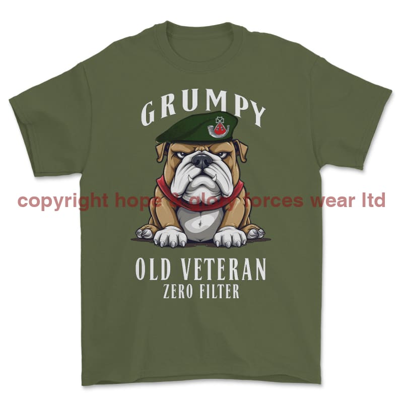 Grumpy Old Light Infantry Veteran Printed T-Shirt