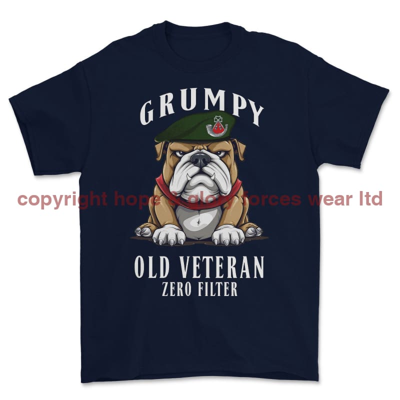 Grumpy Old Light Infantry Veteran Printed T-Shirt