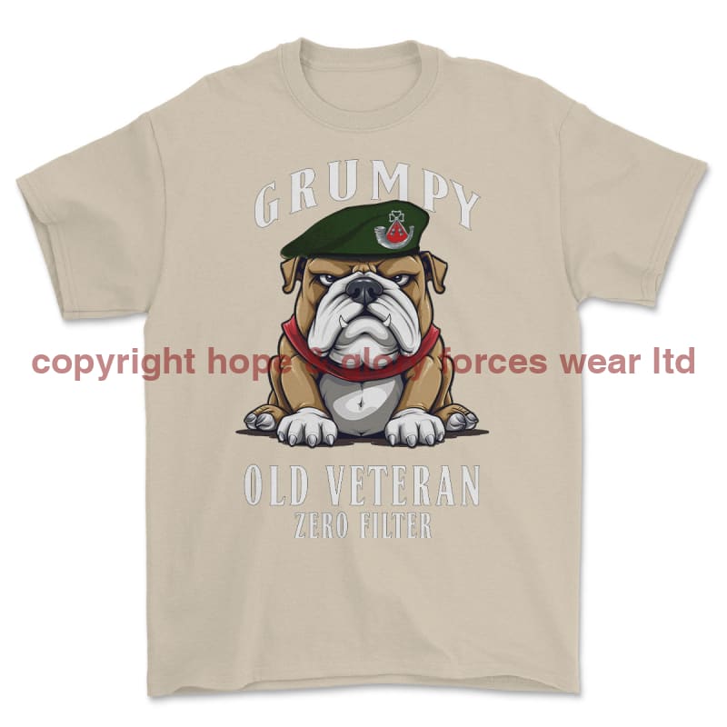 Grumpy Old Light Infantry Veteran Printed T-Shirt