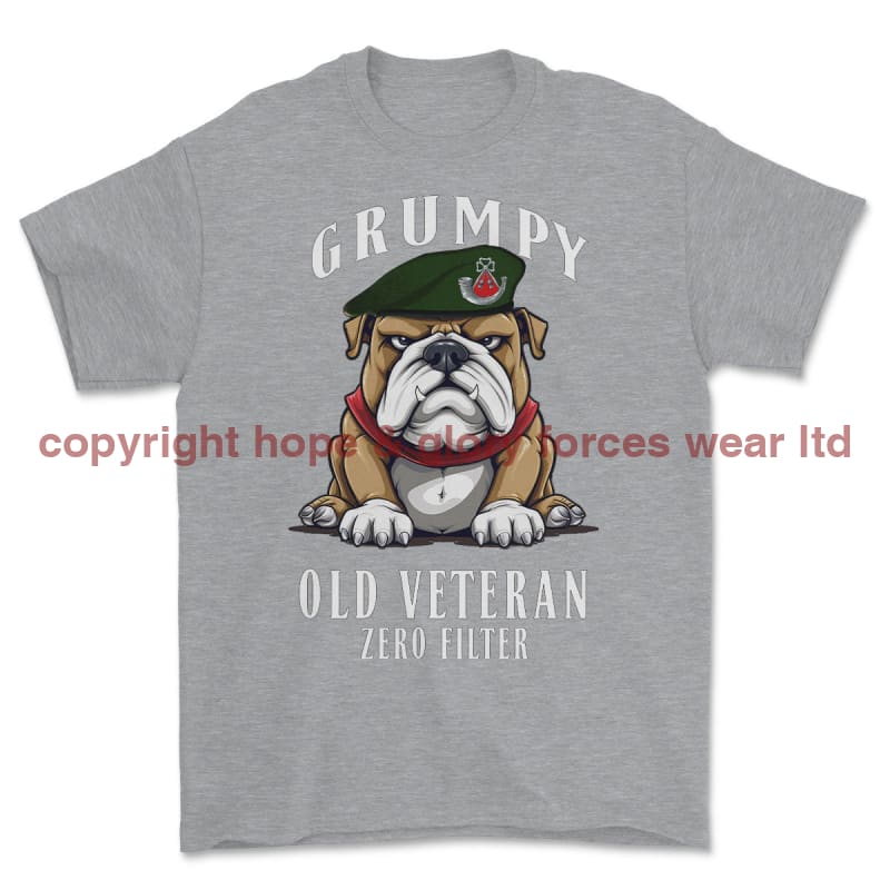 Grumpy Old Light Infantry Veteran Printed T-Shirt