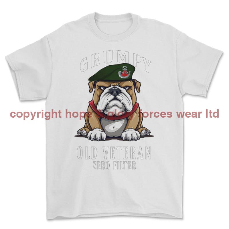 Grumpy Old Light Infantry Veteran Printed T-Shirt
