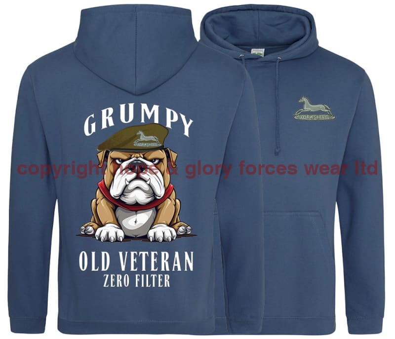 Grumpy Old POW Own Regiment of Yorkshire Veteran Double Side Printed Hoodie