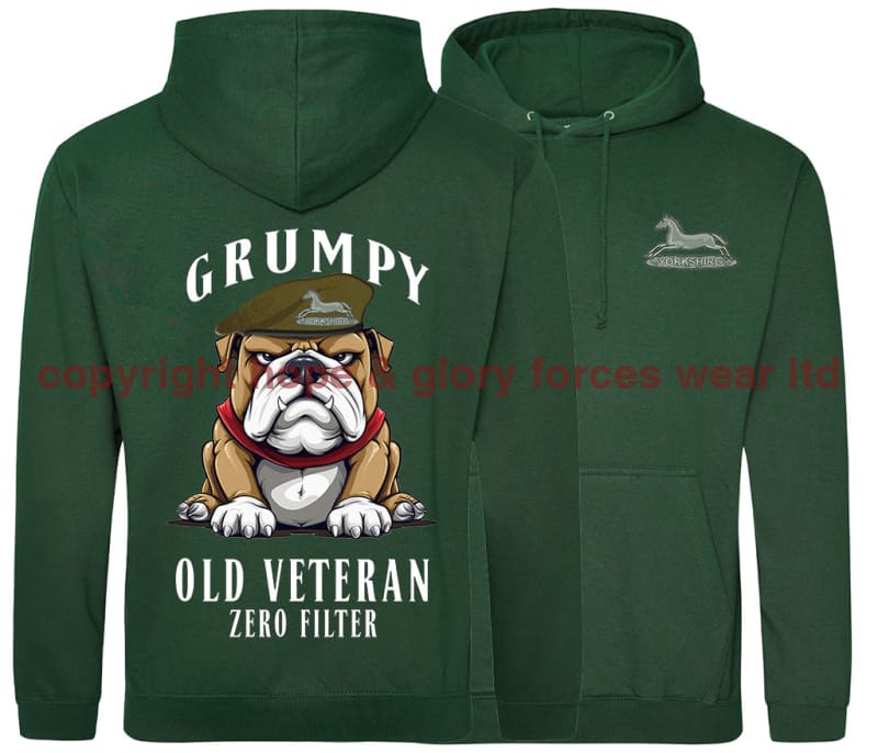 Grumpy Old POW Own Regiment of Yorkshire Veteran Double Side Printed Hoodie