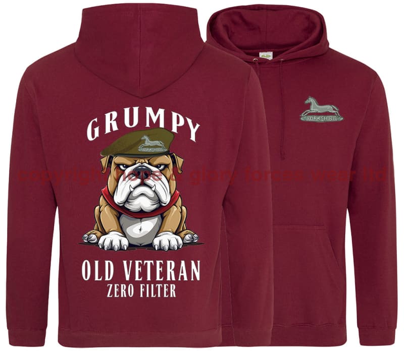 Grumpy Old POW Own Regiment of Yorkshire Veteran Double Side Printed Hoodie