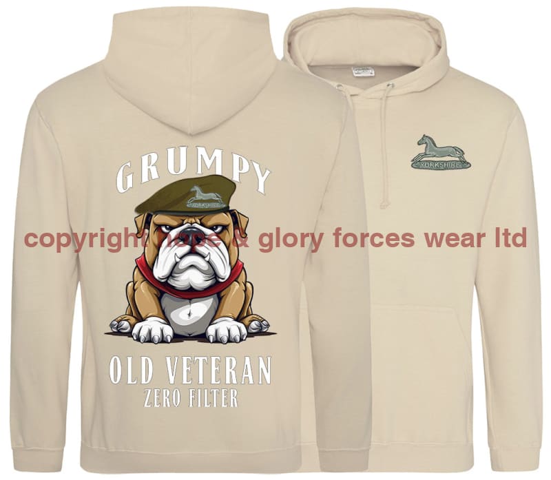 Grumpy Old POW Own Regiment of Yorkshire Veteran Double Side Printed Hoodie