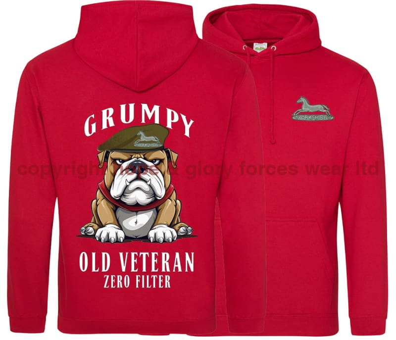 Grumpy Old POW Own Regiment of Yorkshire Veteran Double Side Printed Hoodie