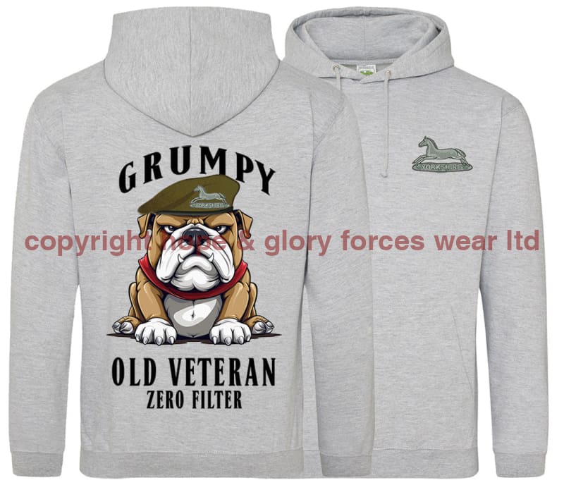 Grumpy Old POW Own Regiment of Yorkshire Veteran Double Side Printed Hoodie