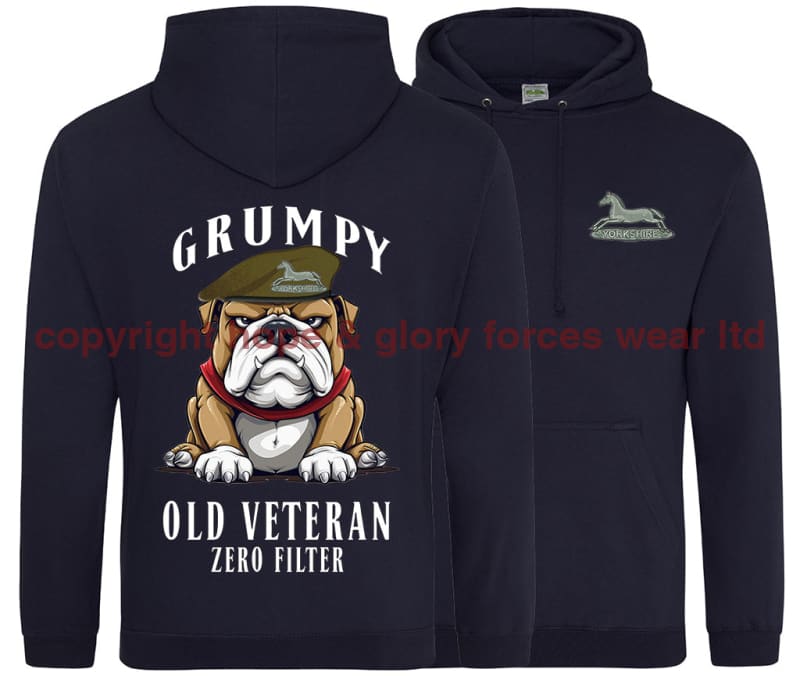 Grumpy Old POW Own Regiment of Yorkshire Veteran Double Side Printed Hoodie