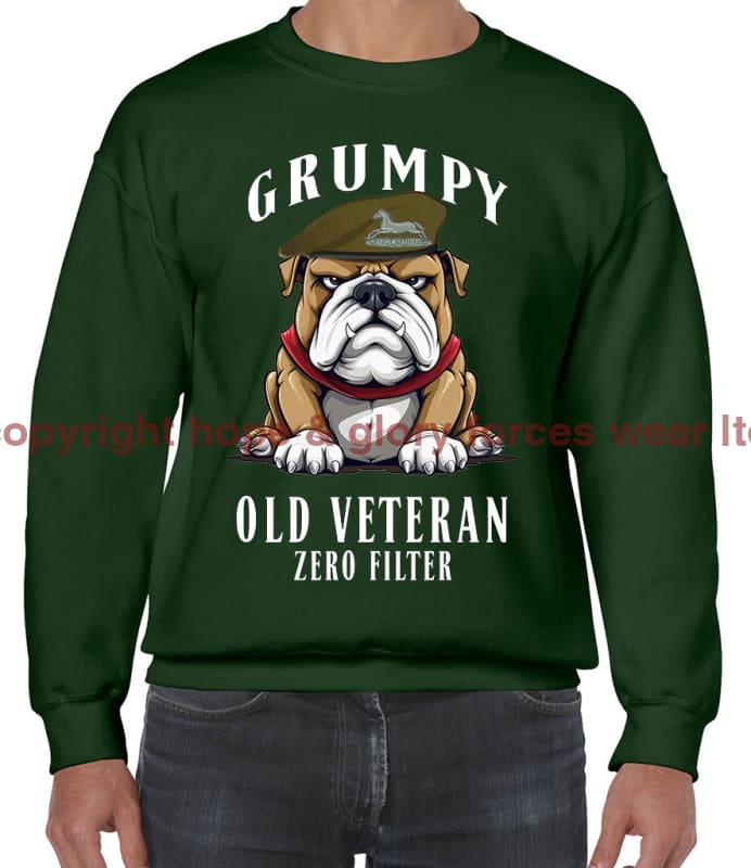 Grumpy Old POW Own Regiment of Yorkshire Veteran Front Printed Sweater