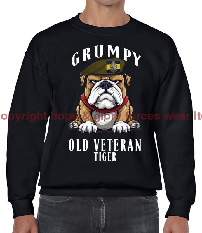 Grumpy Old PWRR Veteran Tiger Front Printed Sweater