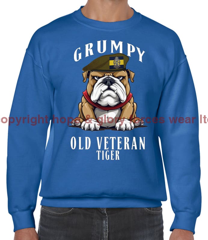 Grumpy Old PWRR Veteran Tiger Front Printed Sweater