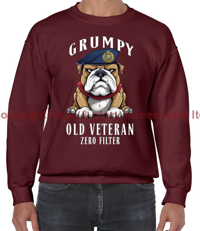 Grumpy Old RAF Veteran Front Printed Sweater