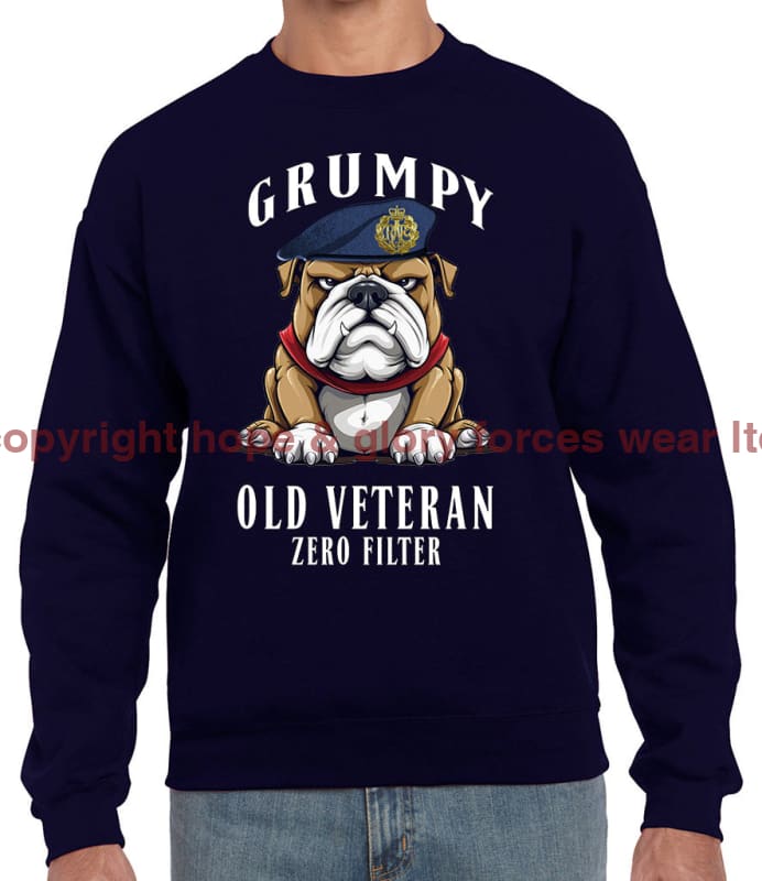Grumpy Old RAF Veteran Front Printed Sweater