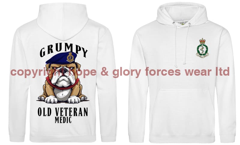 Grumpy Old RAMC Medic Veteran Double Side Printed Hoodie