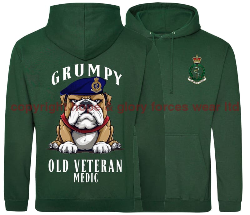 Grumpy Old RAMC Medic Veteran Double Side Printed Hoodie