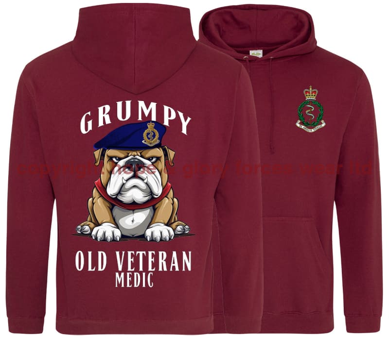 Grumpy Old RAMC Medic Veteran Double Side Printed Hoodie