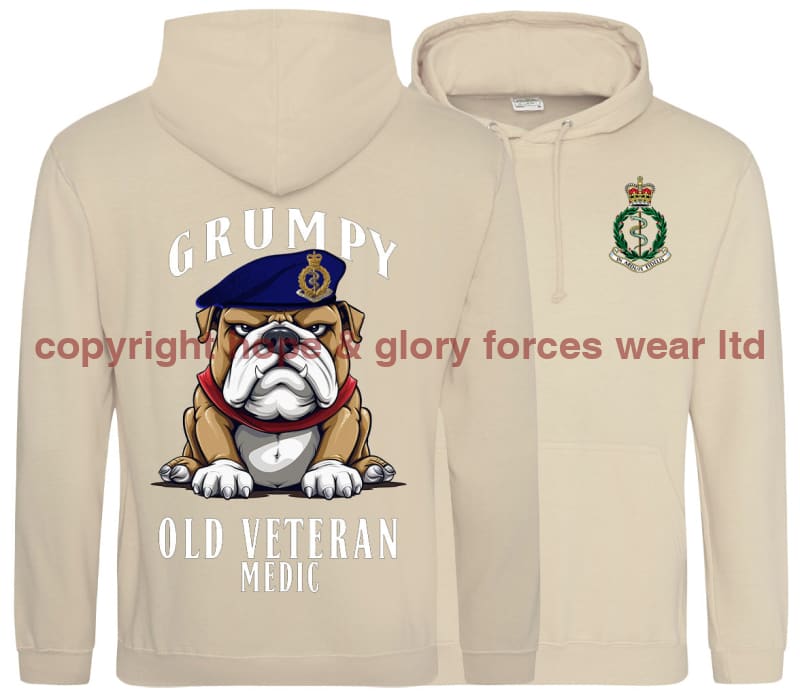 Grumpy Old RAMC Medic Veteran Double Side Printed Hoodie