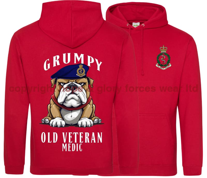 Grumpy Old RAMC Medic Veteran Double Side Printed Hoodie