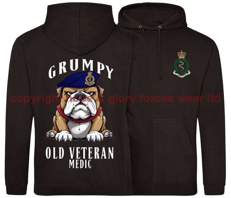 Grumpy Old RAMC Medic Veteran Double Side Printed Hoodie