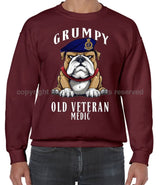 Grumpy Old RAMC Medic Veteran Front Printed Sweater