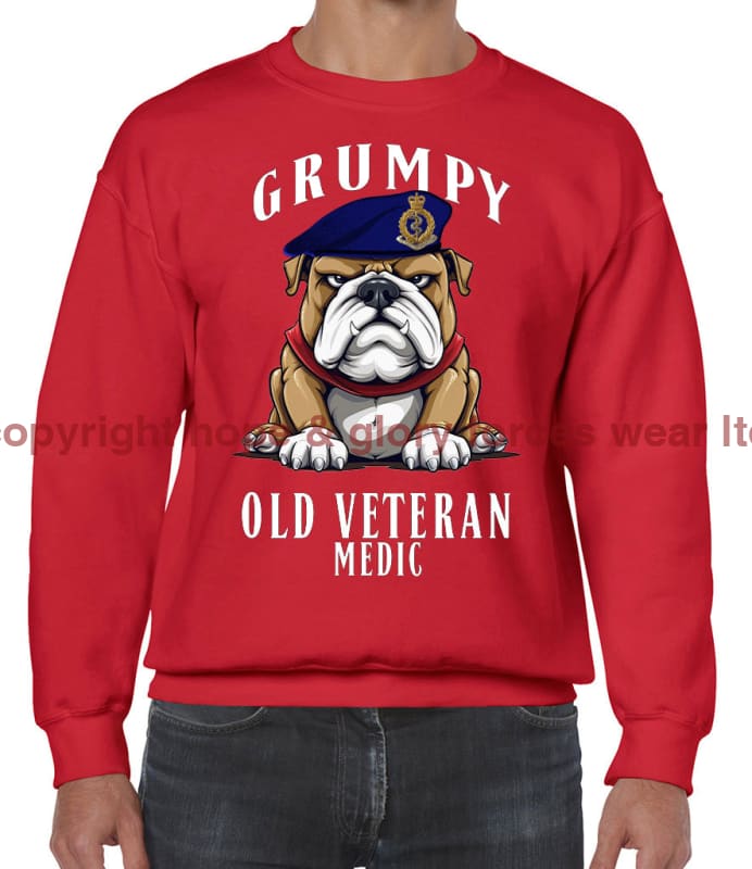 Grumpy Old RAMC Medic Veteran Front Printed Sweater