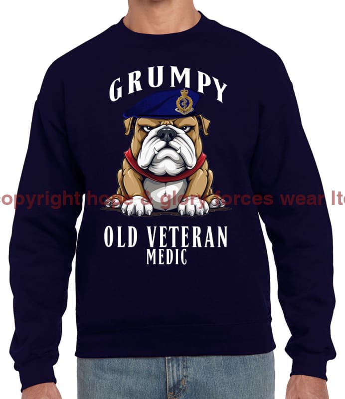 Grumpy Old RAMC Medic Veteran Front Printed Sweater
