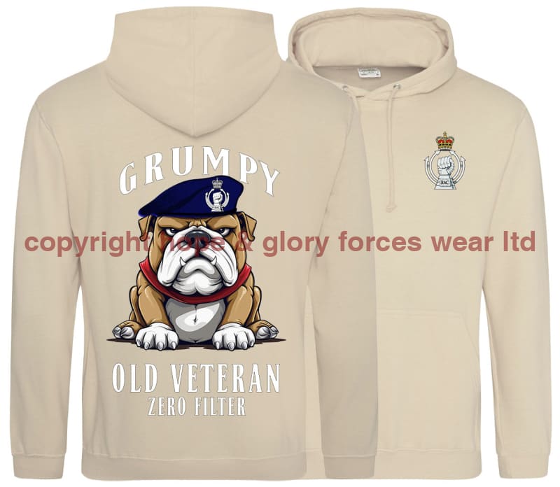 Grumpy Old Royal Armoured Corps Veteran Double Side Printed Hoodie